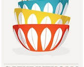 Cathrineholm,  Mid century poster,  scandinavian print,.  Art for Kitchen.   Retro print.  Cathrineholm from Norway  A3