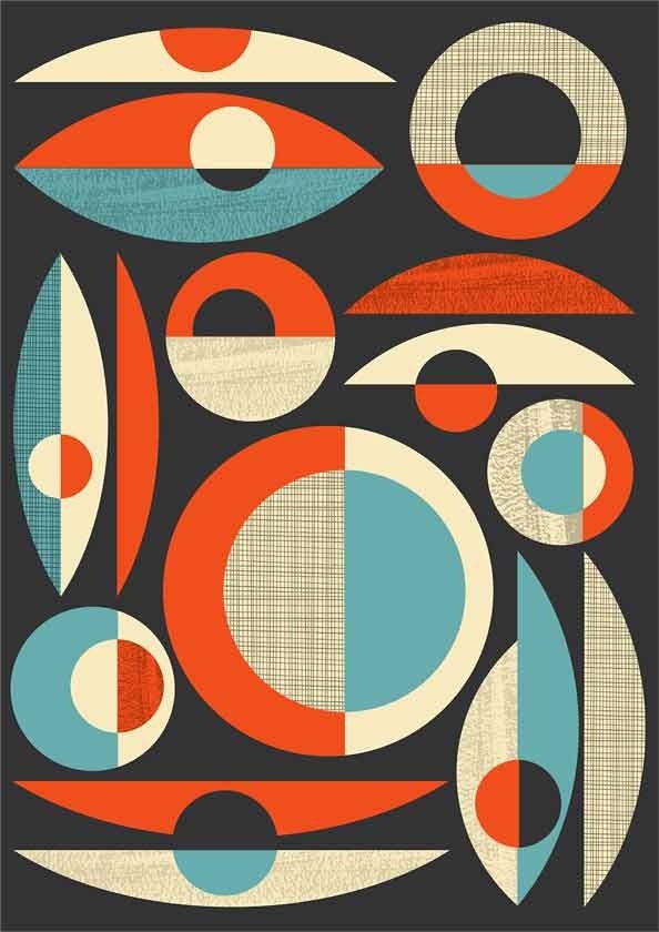 Mid Century  Modern poster,  mid century print,  Abstract art Poster,  Modernist retro  composition, minimalist poster  A3