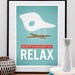 Retro Art, Eames poster, Retro office poster, Mid century modern, Motivational poster print "dont forget to relax" A3