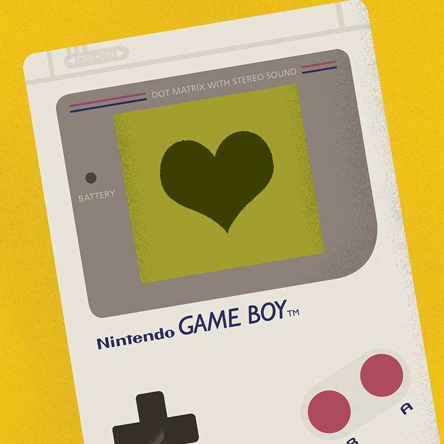 Nursery art print, Nintendo art print poster  Video game Retro art  Baby Nursery print  Kids playroom art,  Gameboy - I love to play  A3