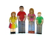 Custom Family Toy Set - Wood Figures - Wooden Toys - ArmadilloDreams