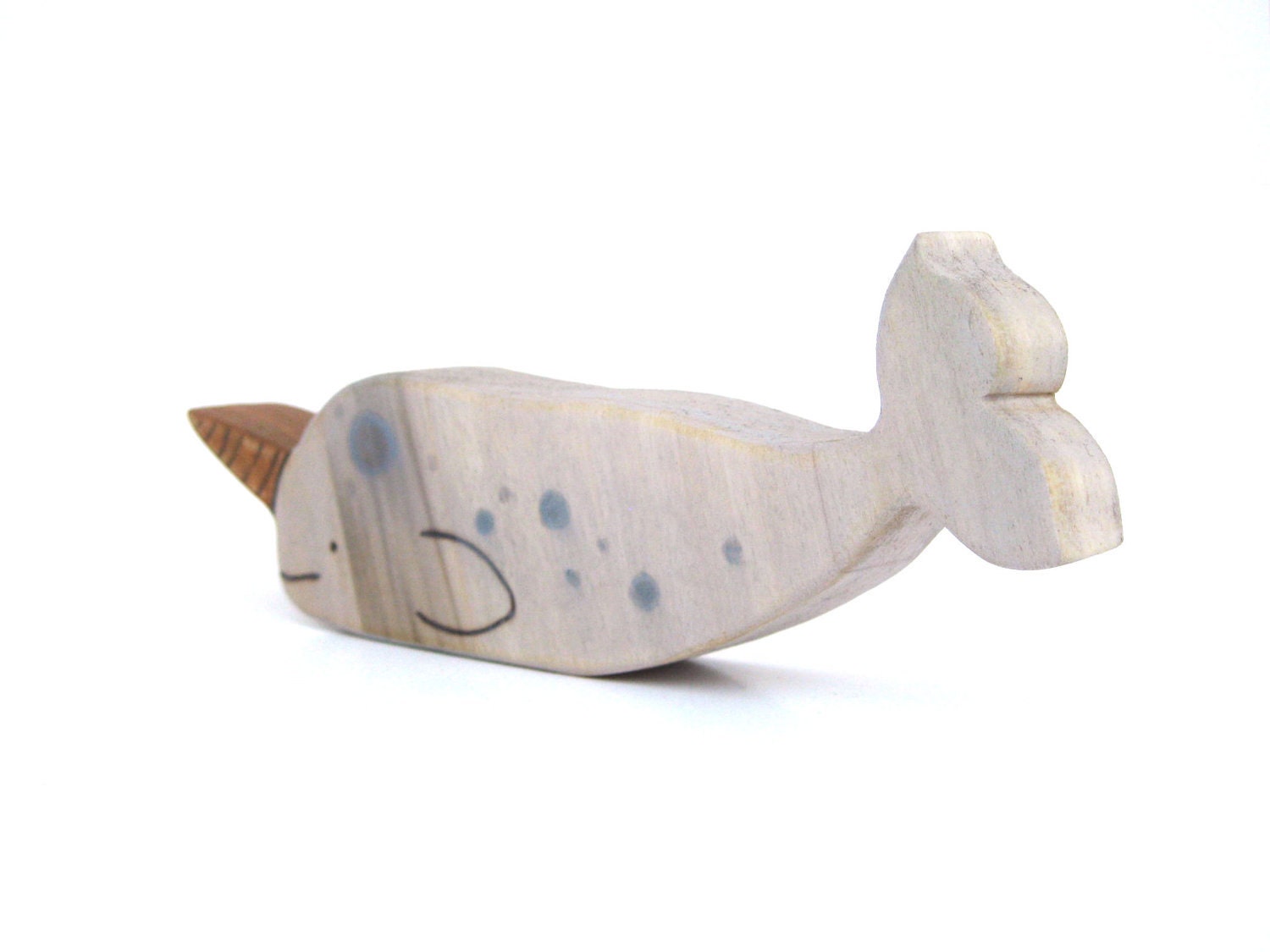Narwhal Whale - Nautical Toy - Wood Toy - Waldorf Toy