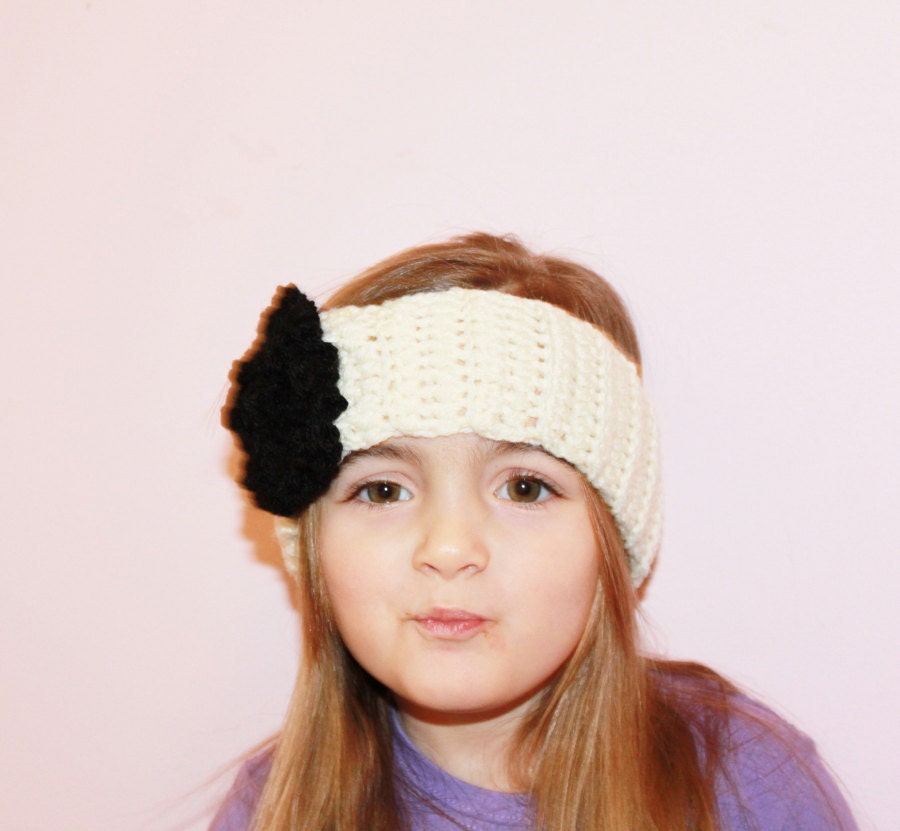 Crochet Ear Warmer- Crochet Headband - Ear Warmer Headband - Flower Ear Warmer - Toddler