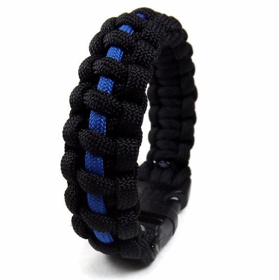 Paracord Survival Bracelet Police Officer by TangledKnotDesigns