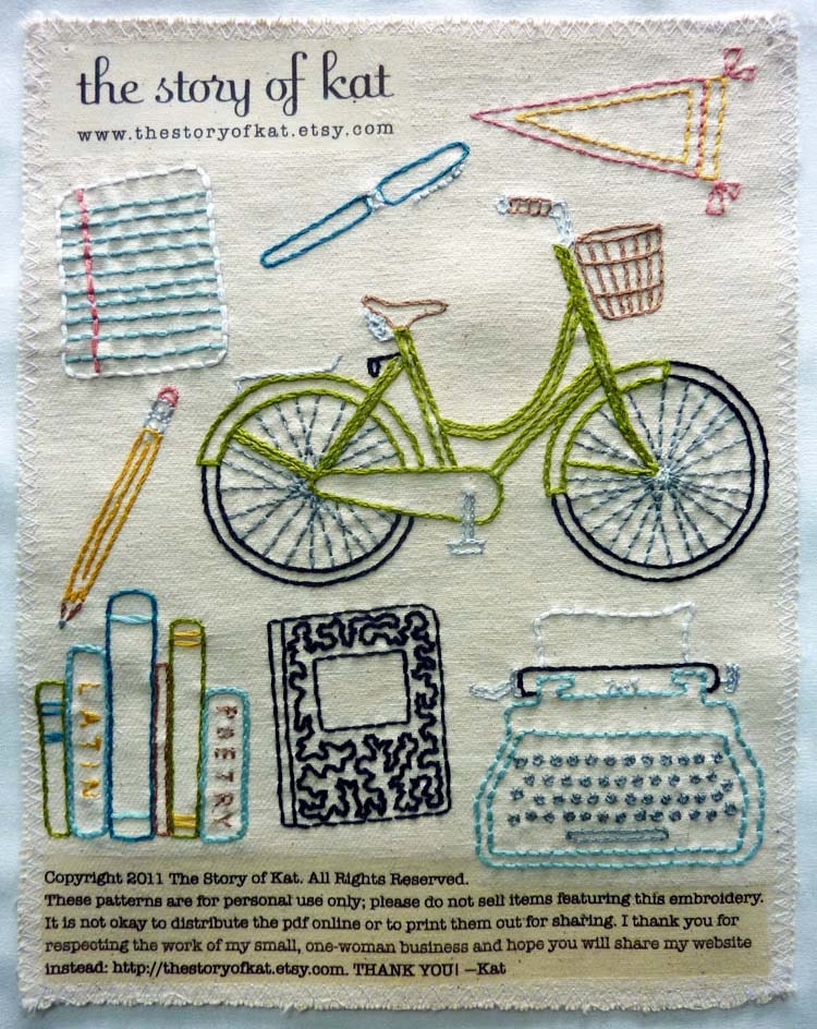 Off to College Embroidery Pattern