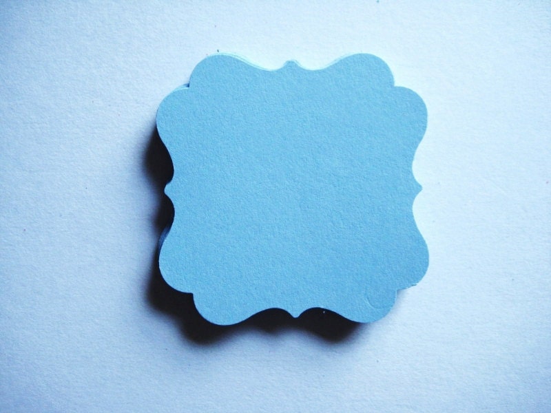 25 Light Blue Tags journal gift  party favor scrapbooking noE1423
