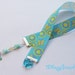 Aqua Butterfly Ribbon Bookmark Hand Painted Charm