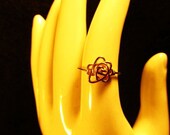 Single Rosette Ring - 20 gauge 14kt Gold Fill