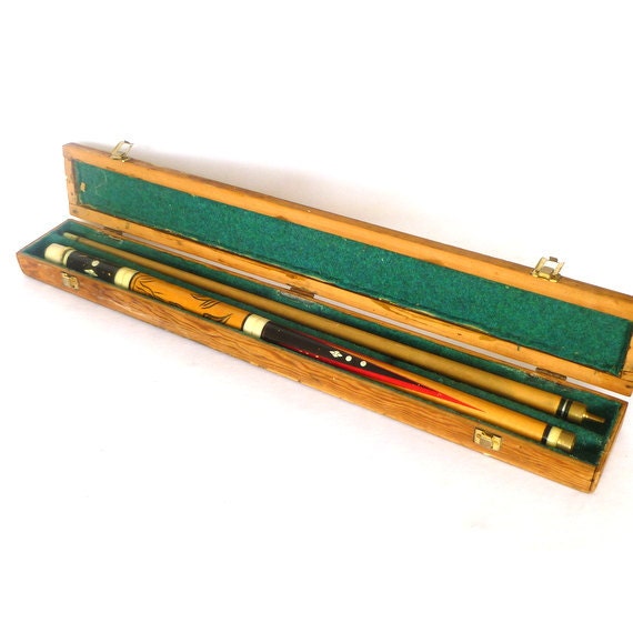 Very Rare Vintage Pool Cue With Case By Orangedoorvintage On Etsy