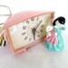 Reserved for honeybearandbee Vintage Electric Pink Alarm Clock