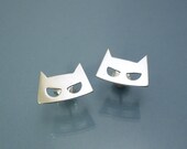 Mask earrings silver