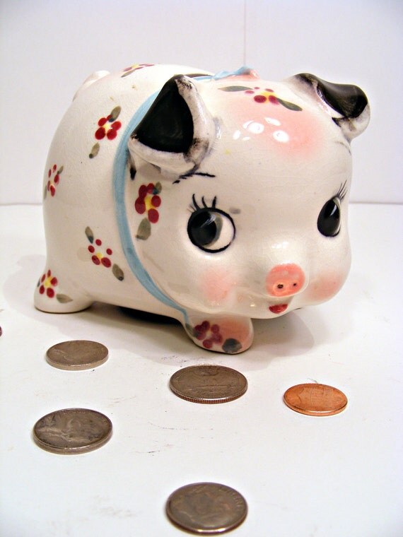 PIggy Bank by Relco Ceramics from Japan by ScribbleFitz on Etsy