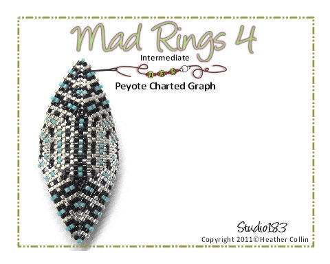 Ethnic Tribal  Rings Beading Tutorial MAD RING 4