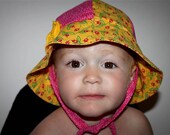 INSTANT DOWNLOAD Reversible Sun Hat for Baby with ties PDF Sewing Pattern By Hadley Grace Designs - Includes Sizes Newborn to 2T