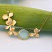 Aqua Blue Chalcedony Earrings - Bezel Set Earrings - Large Gemstone Earrings - Gold Earrings Mother's Day Gift