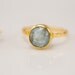 Aquamarine ring - March Birthstone Ring - Gemstone Ring - Bezel Set ring - Stackable ring - Gold ring