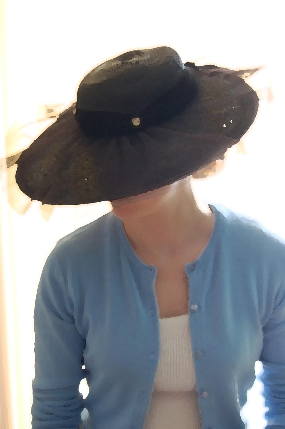 The Painted Hat Greeting Card with Vintage Look