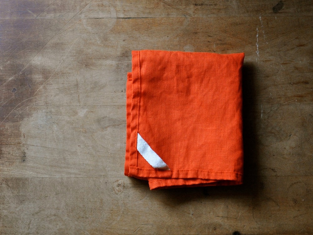 DISH TOWEL - linen red