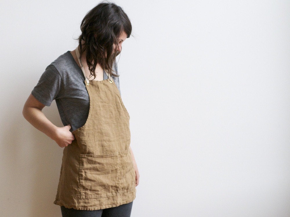 APRON no. 1 - linen brown