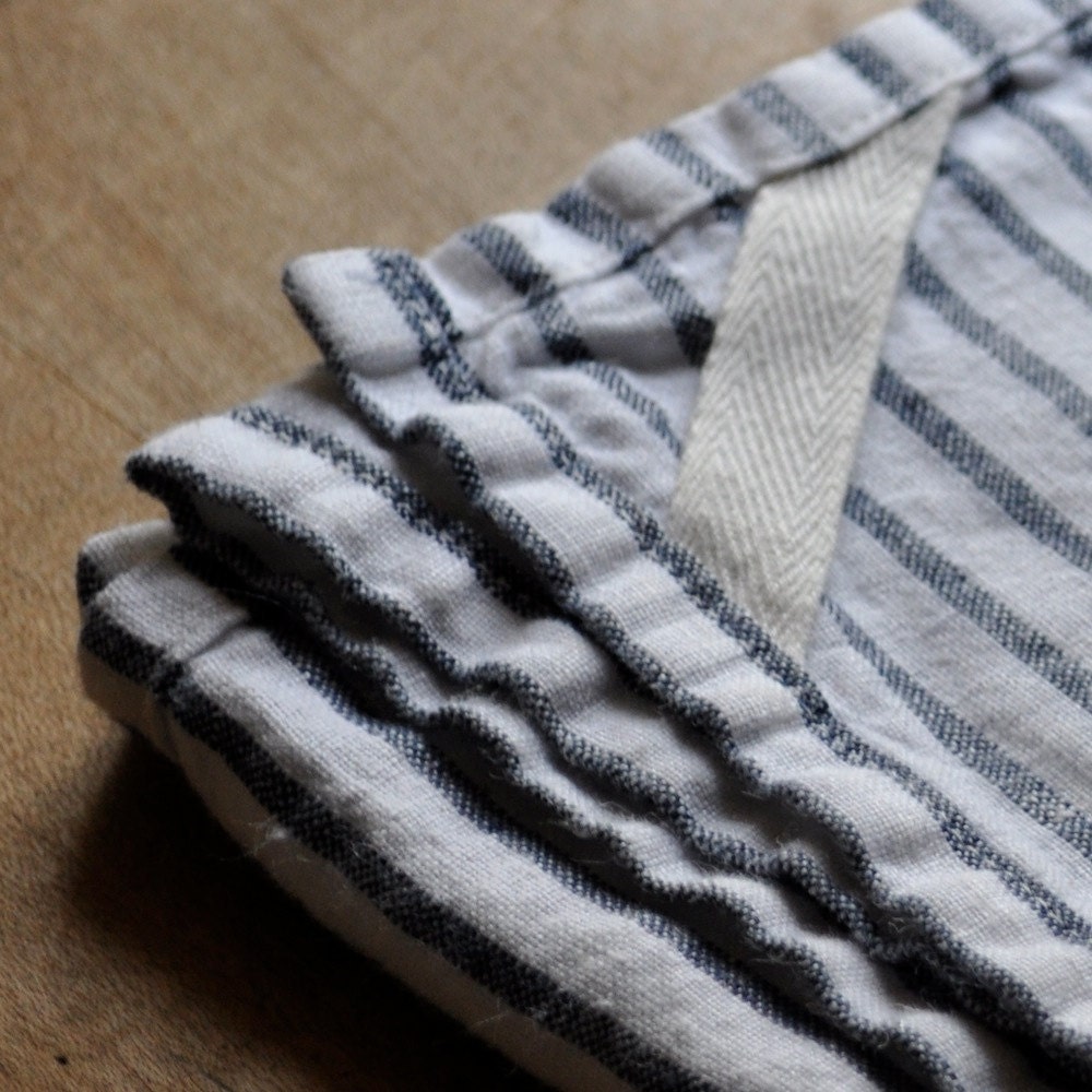DISH TOWEL - linen black stripe