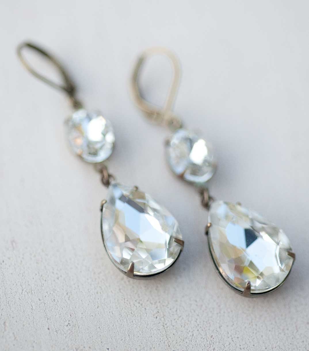 Vintage Bridal Jewelry - Vintage Earrings - Estate Style Jewelry - Victorian charm
