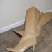 Cream colored Leather Knee high Boots size 10