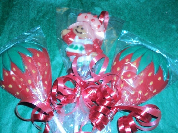 12 Strawberry Shortcake Lollipop Favor Il_570xn