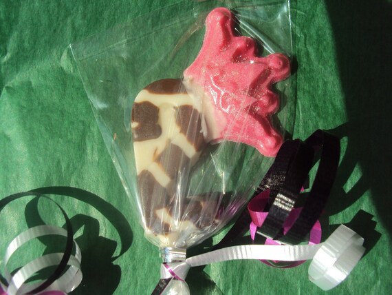 12- number 2 princess zebra chocolate favor (1,2,3,4,5) Il_570xn