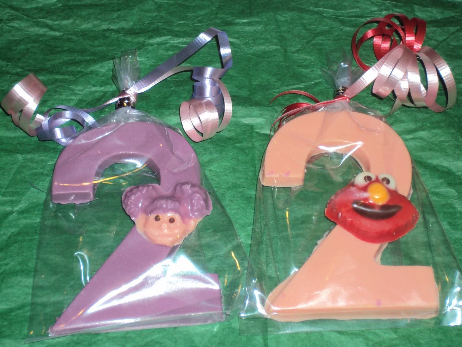 12 Elmo or Abby Caddaby with Number or Letter Chocolate Favor Il_570xn
