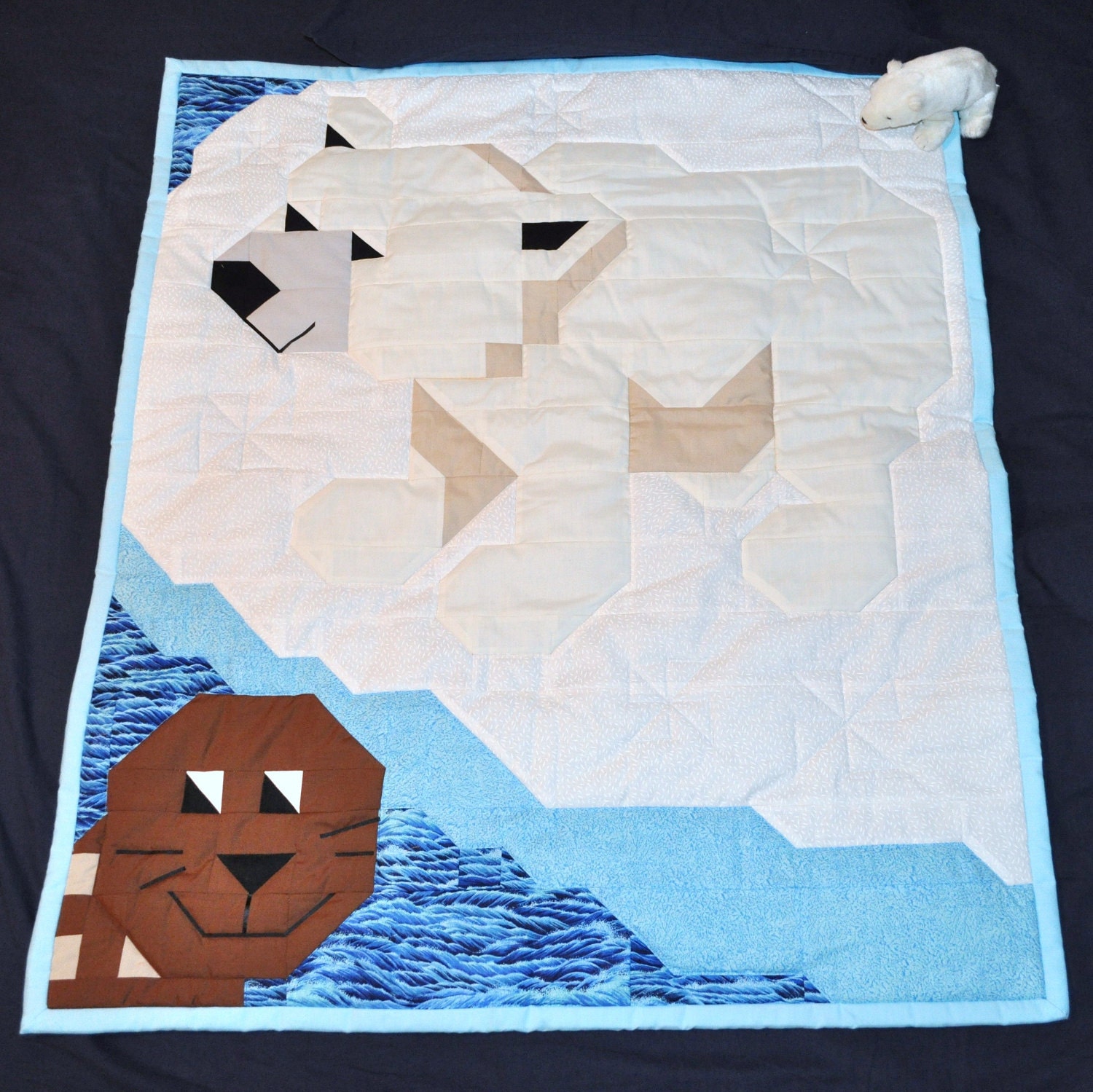 Baby Polar Bear Quilt Pattern - PDF (3 sizes)