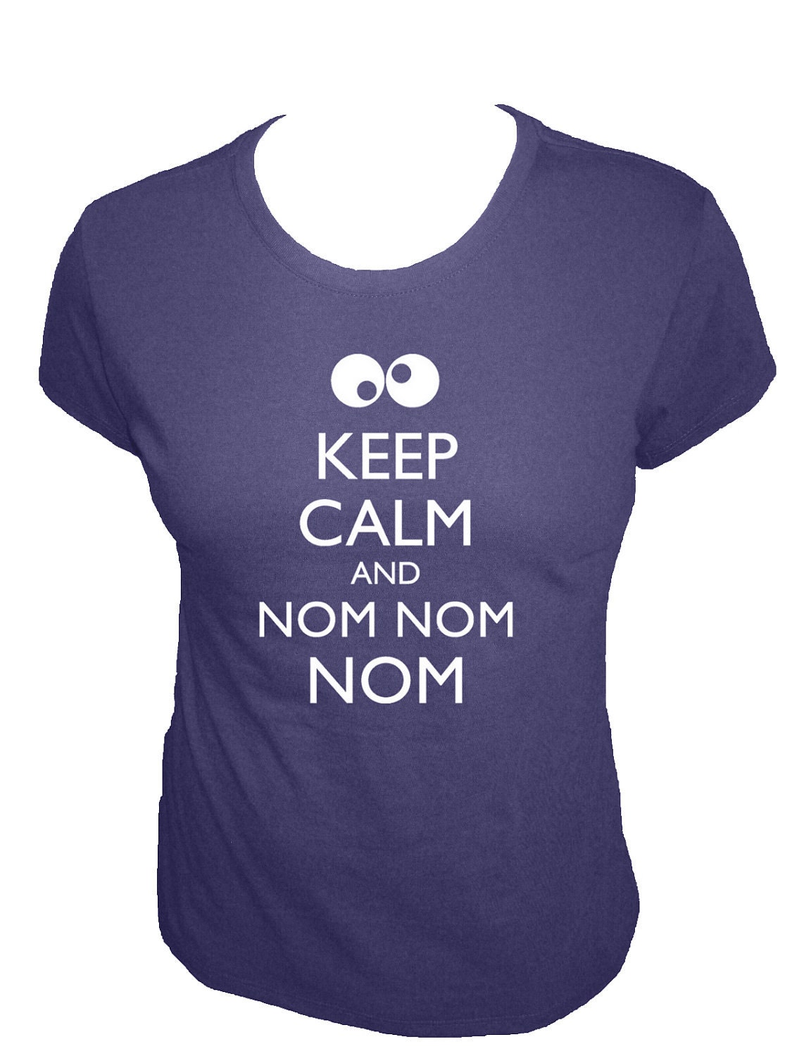 Cookie Monster Shirt - Keep Calm and Carry On - Nom Nom Nom - Organic T Shirt - 4 Colors - Organic Bamboo and Cotton T Shirt - Gift Friendly