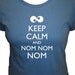 Cookie Monster Shirt - Keep Calm and Carry On - Nom Nom Nom - Organic T Shirt - 4 Colors - Organic Bamboo and Cotton T Shirt - Gift Friendly