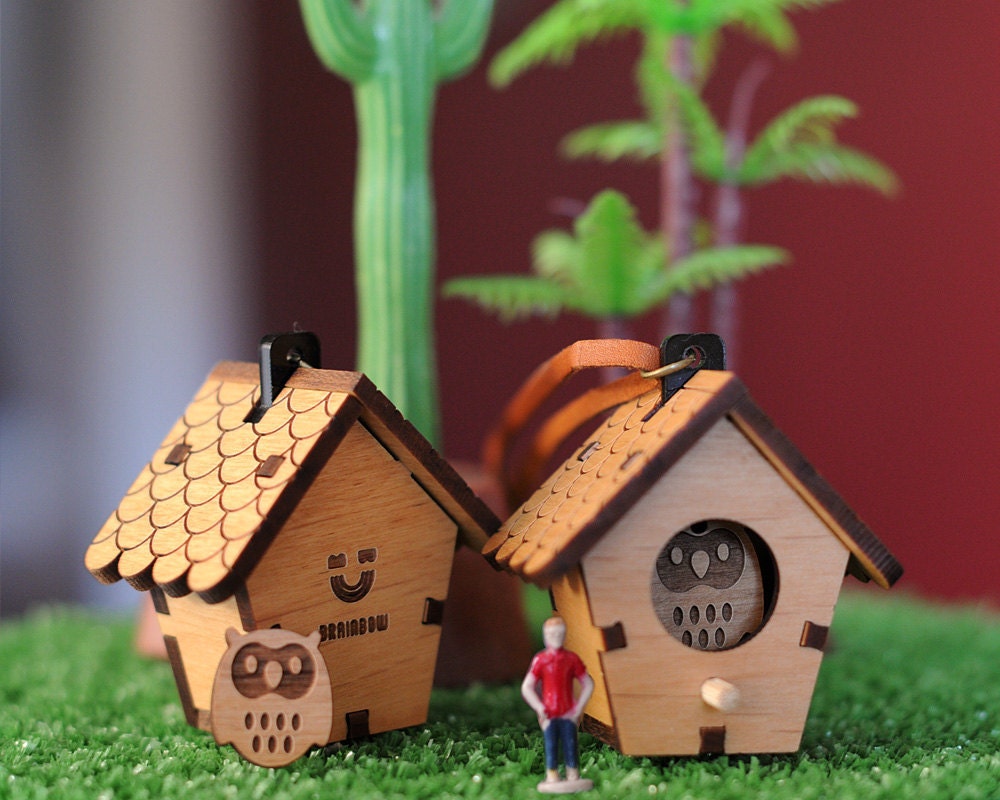 3D Birdhouse Necklace