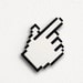 Pixel Hand Cursor Brooch / Necklace
