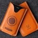 iPhone Leather Case with back pocket - Ukulele