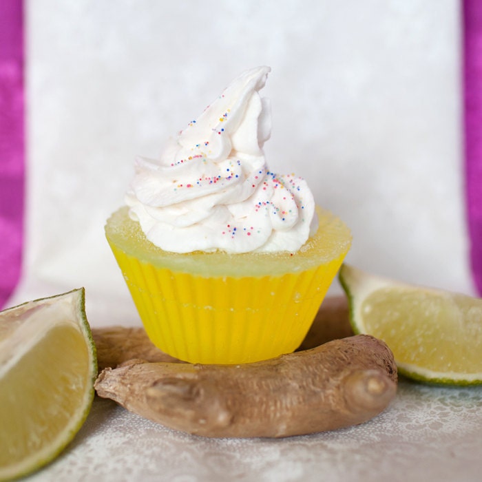 Ginger Lime Fiesta Cupcake Soap - Vegan & Paraben-free