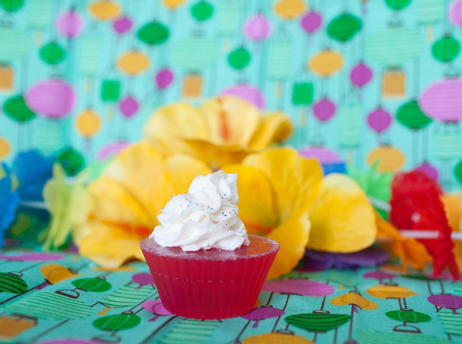 Plumeria Cupcake Soap - Vegan & Paraben-free