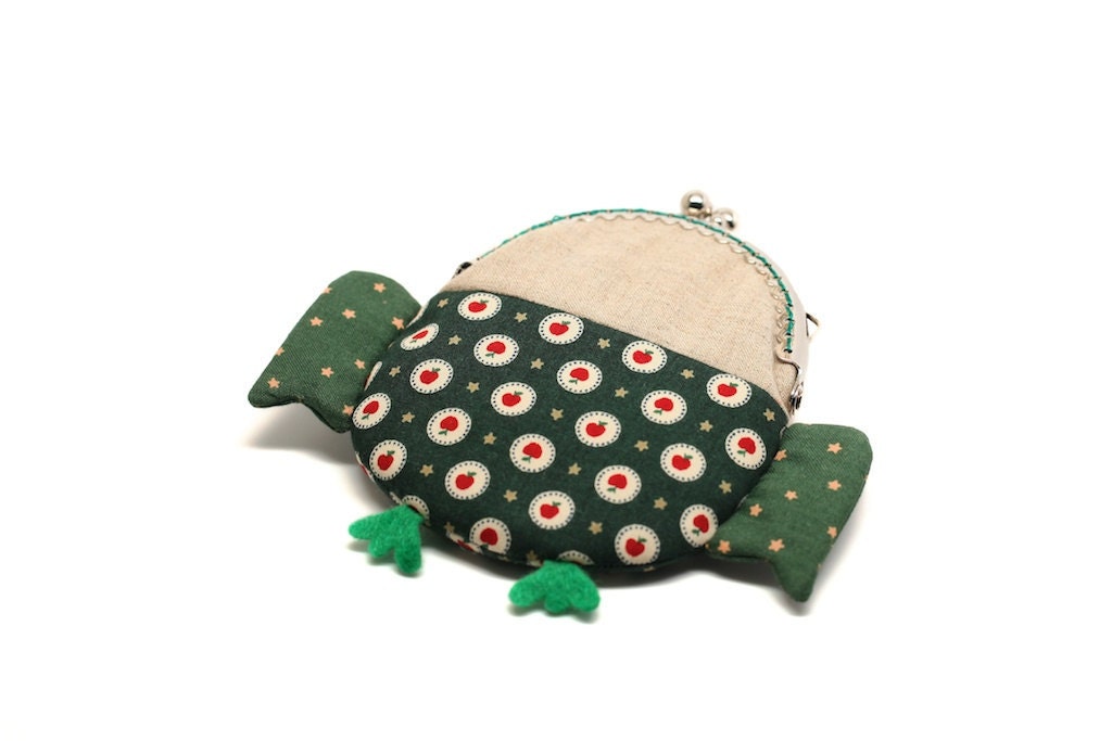 Cute starry green owl clutch purse