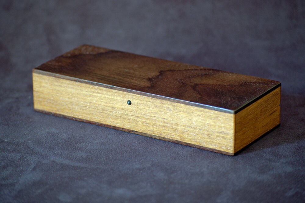 Wood Eyeglass Case East Indian Rosewood Teak by AcousticDesign