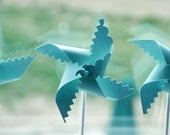 Tiffany Blue Wedding Favors 12 - mini pinwheels (Custom orders welcomed)