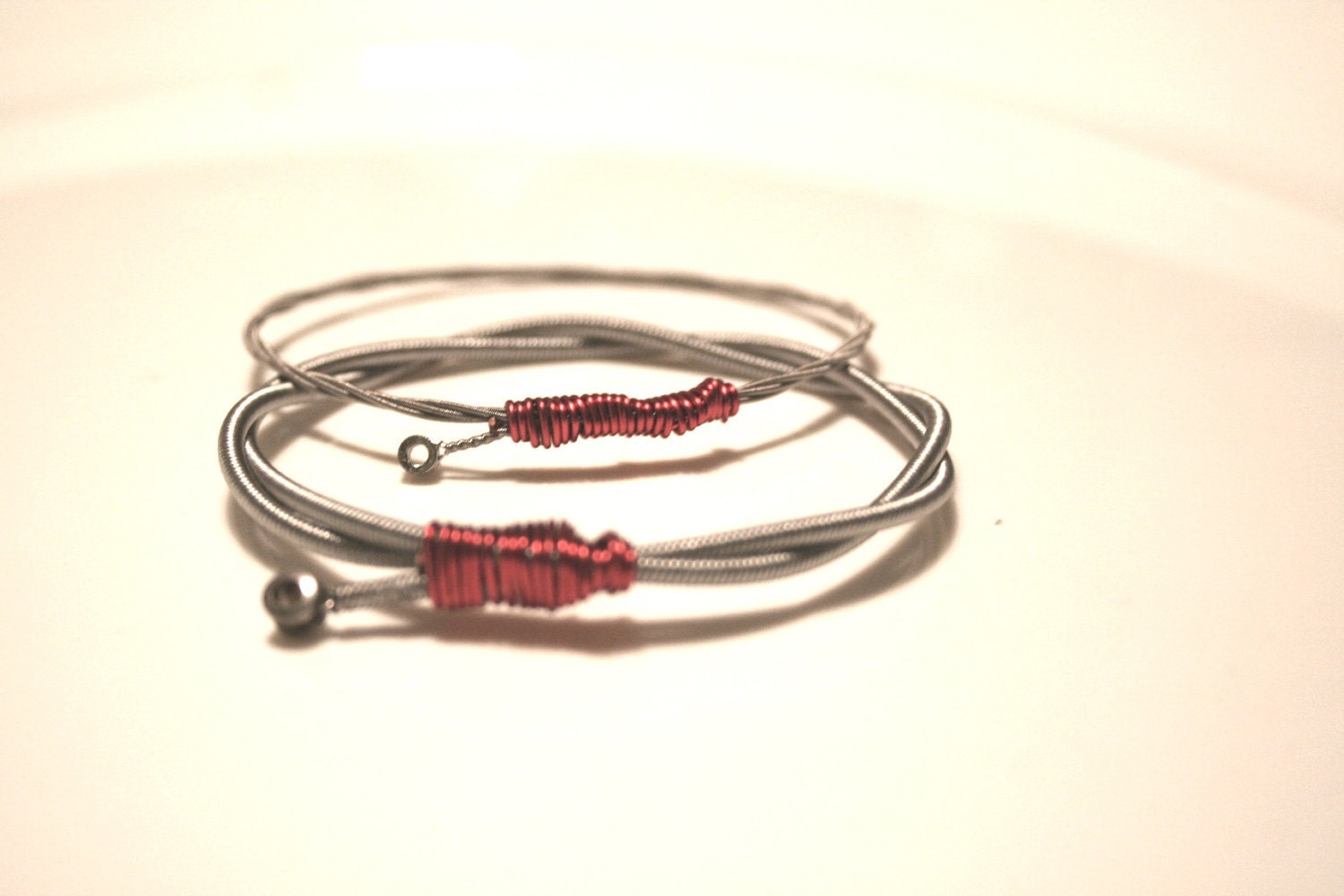 His and Her Guitar string Bracelet matching set