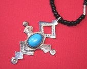 Tuareg Southern Cross with Turquoise Cabochon
