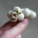 Romantic wool felt pin in cream with rose bud - Annabel Lee Brooch