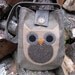 Owl totebag, recycled wool