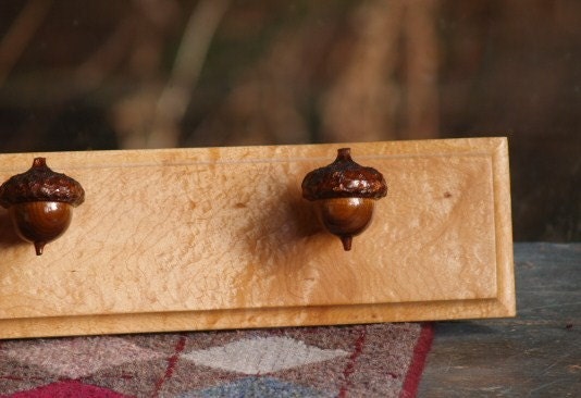 Reserved for Paula - Acorn Woodland Hanger, 4 hook