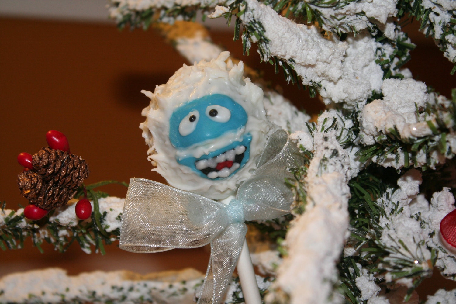 Mom's Killer Cakes & Cookies Bumble the Abominable Snowman Monster Cake Pops Many Other Rudolph Characters Available FIRST On Etsy