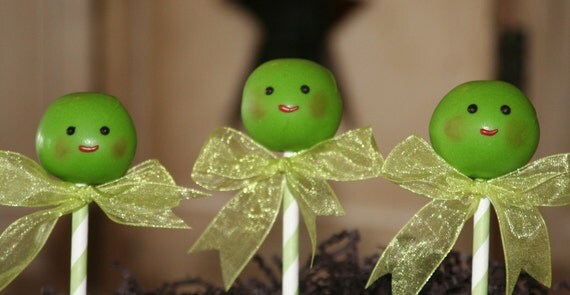 Mom's Killer Cakes & Cookies Sweet Baby Peas Cake Pops Perfect For Baby Shower Il_570xn