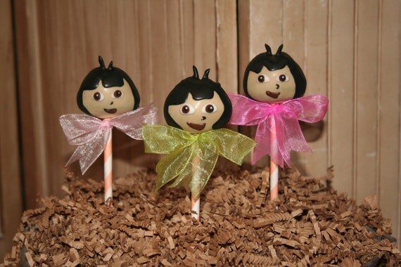 Mom's Killer Cakes & Cookies PoP ArT Designs in Cake Dora the Explorer Inspired Cake Pops Southern Living Featured Shop Il_570xn