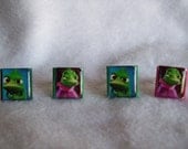 Wood base adjustable chameleon   / Pasquel lizzard character ring