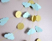 Clouds Garland - Sunshine Paper Garland - Party Decoration - Sunshine on a Cloudy Day